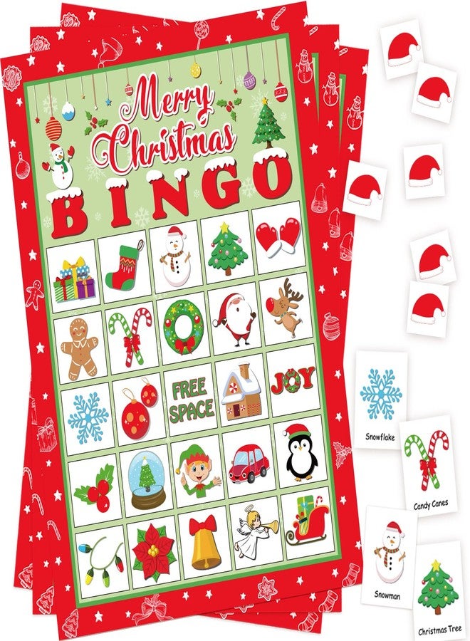 Moon Boat 40 Players Christmas Bingo Games Xmas Holiday Winter Party Supplies Favors - Image 1