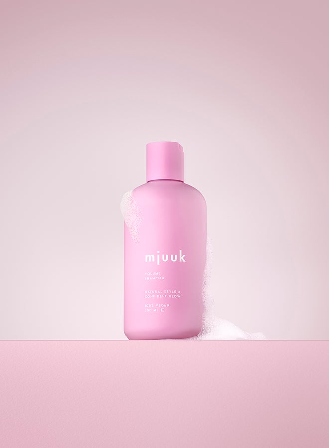 Mjuuk Volumising Shampoo | For Fine And Thin Hair Lightweight Formula | For Thick Airy Fuller Looking Hair | 100 Percent | Vegan 250ml - Image 2