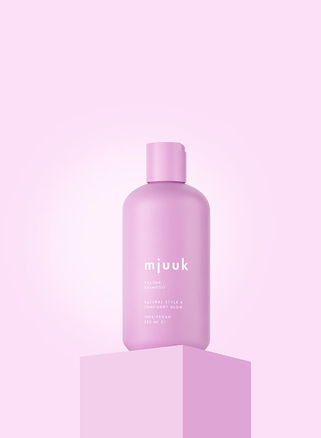 Mjuuk Volumising Shampoo | For Fine And Thin Hair Lightweight Formula | For Thick Airy Fuller Looking Hair | 100 Percent | Vegan 250ml - Image 3
