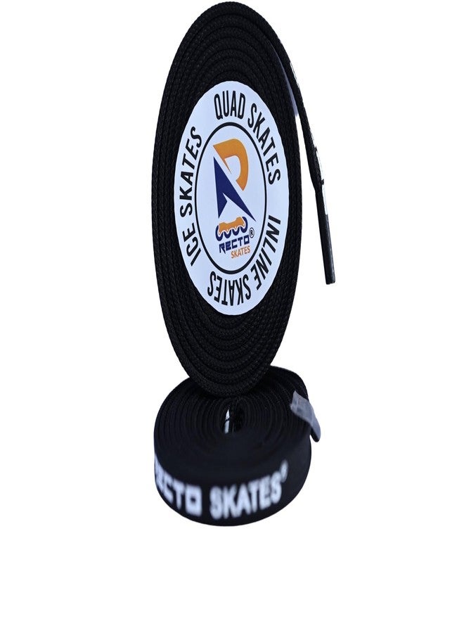 Recto Skates Wax Laces Pair for Professional Inline Skates (Black) - Image 2