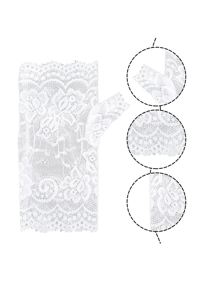 Sweet seven Women's Short Lace Fingerless Gloves - Elegant Floral Design for Bridal, Wedding, Tea Party, Opera, Evening Dinner (1 Pair) - Image 5