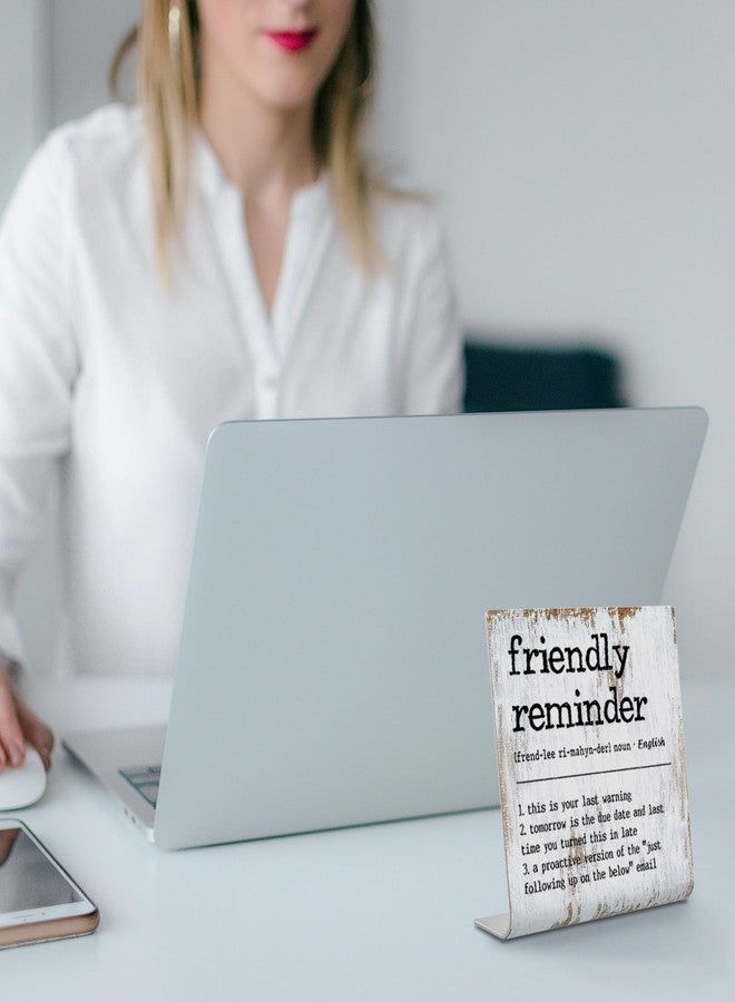 TRCENDE Funny Desk Signs for Work Office,Friendly Reminder Definition Office Desk Sign,Work Office gifts, Office Desk for Colleague Coworker Work bestie Friend, Office Humor Decor Sign Plaque XB288 - Image 3