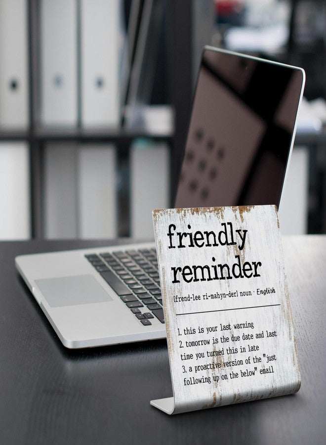 TRCENDE Funny Desk Signs for Work Office,Friendly Reminder Definition Office Desk Sign,Work Office gifts, Office Desk for Colleague Coworker Work bestie Friend, Office Humor Decor Sign Plaque XB288 - Image 4