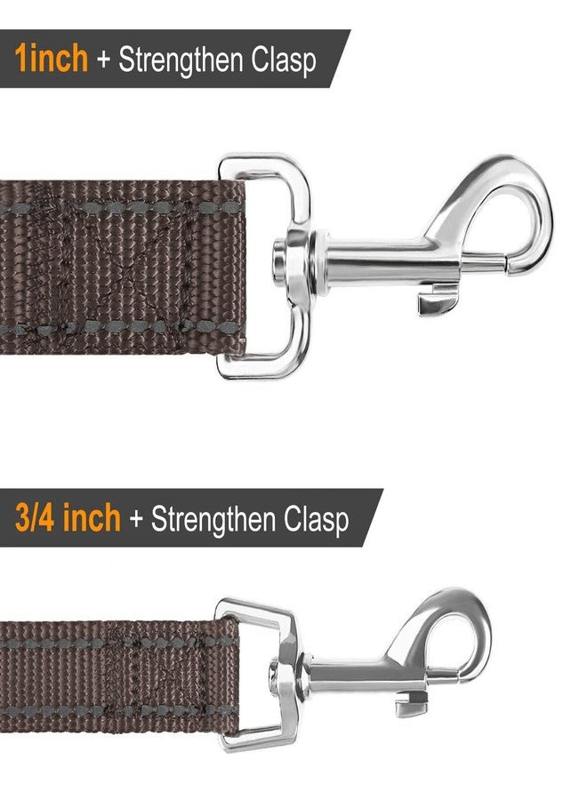 Joytale Double-Sided Reflective Dog Leash Heavy Duty,6 FT/5 FT/4 FT, Padded Handle Nylon Dogs Leashes for Small & Medium Dogs Walking, Brown, 6FT - Image 5