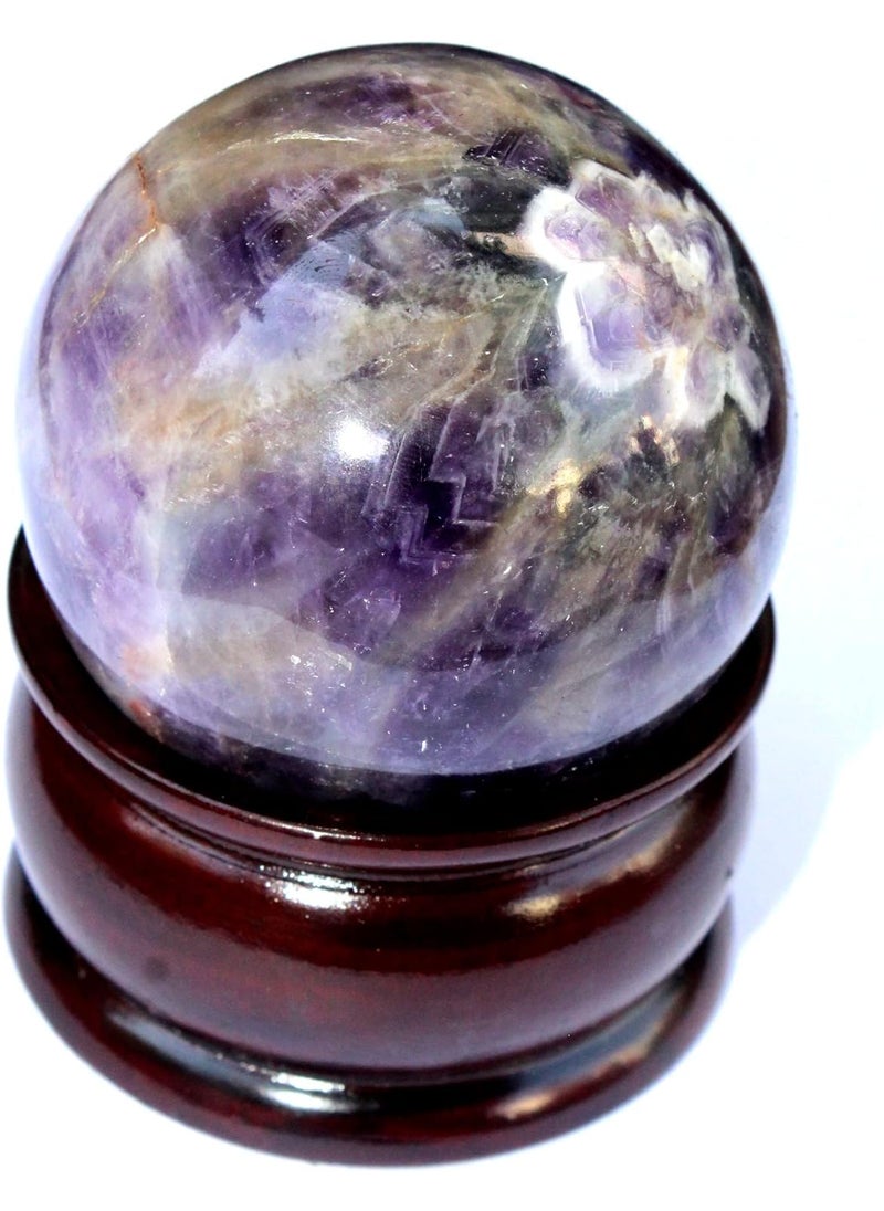 Jet International Jet Amethyst Gemstone Ball Approx 40-50mm Ball Magic Fortune Teller Himalayan Rock Crystal Stone Massage Ball Free Jet International Crystal Therapy Booklet (Amethyst) 