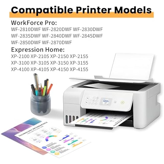 603XL INK CARTRIDGES MULTIPACK REPLACEMENT FOR EPSON 603 XL INK CARTRIDGES COMPATIBLE WITH EXPRESSION HOME XP-2100 XP-2105 XP-2150 XP-3100 XP-3150 XP-4100 WF-2810 WF-2820 WF-2830 (12-PACK) - Image 3