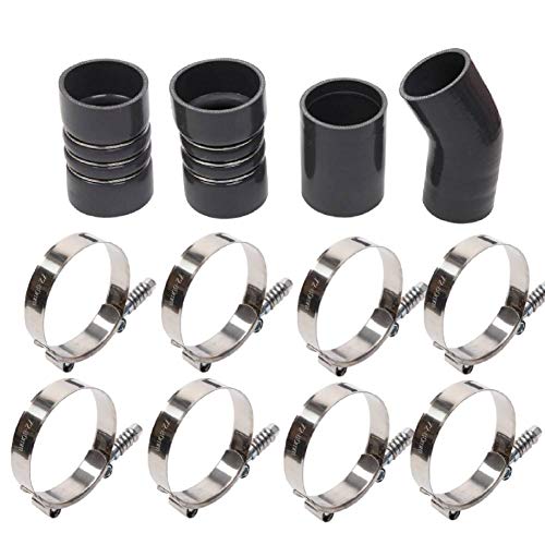MOOSUN Turbo Intercooler kit Pipe Boot for Ford 6.0L CAC Intercooler Pipe Boot kit 03-07 Tube Powerstroke for Ford F250 F350 F450 F550 (Black) - Image 5