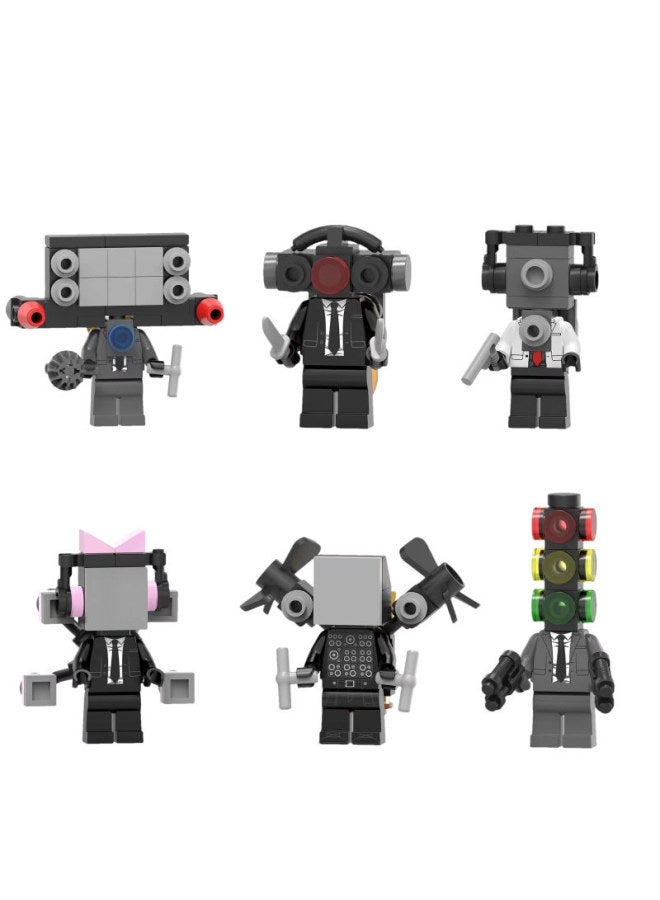 Huge Titan TV Man 3.0 Lightning Toilet Man Flying Monitor Man Boy Audio Man Assembled Toys-Color:Lg1010 Set Of 6  - Image 1