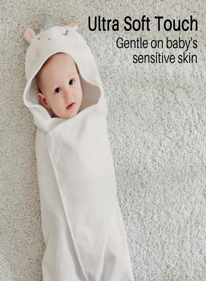 Viviland 2 Pack Hooded Baby Towels, Soft 100% Cotton Baby Bath Towels with Hood, Extra Thick and Absorbent, Essential for Newborns, Kids, Infants - Girls and Boys (Pink Elephant & Dog) - Image 3