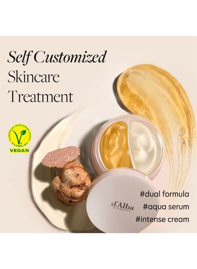 d'alba Piedmont d'Alba Italian White Truffle Double Serum & Cream, Vegan Skincare, 2-in-1 Customizable Hydrating Cream with White Truffles, Suitable for All Skin Types  - Image 2