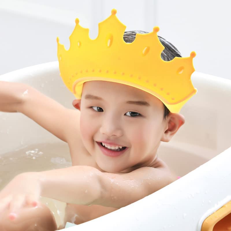 Tetrix Baby Bath Shower Cap | Adjustable Silicone Shampoo Visor Hat for Eye & Ear Protection | Waterproof Bathing Crown for Washing Hair | For Toddlers, Babies, Kids & Children - Image 1