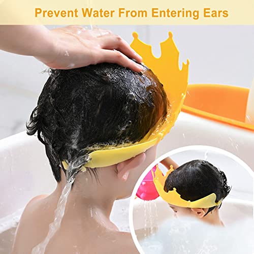 Tetrix Baby Bath Shower Cap | Adjustable Silicone Shampoo Visor Hat for Eye & Ear Protection | Waterproof Bathing Crown for Washing Hair | For Toddlers, Babies, Kids & Children - Image 2