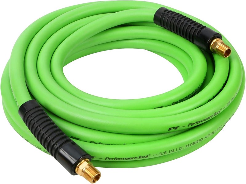 Performance Tool M628 3/8-Inch x 25' Hybrid Air Hose - Flexible and Durable - Image 3