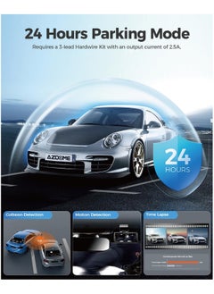 AZDOME 5K 2 Channel Front + Rear Dash Cam M580-2CH, 4" Touchscreen Car Camera, 5G WiFi GPS, 4K+1080P, IR Night Vision Driving Recorder, G-Sensor Parking Mode, 64GB Card included  - Image 5