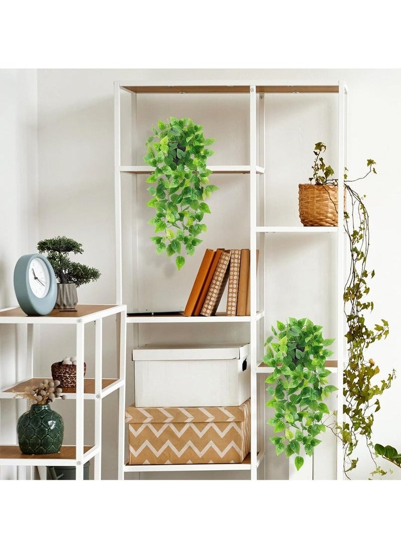 Bukela 2 Sets Artificial Plants, Hanging Artificial Plants, Artificial Trees, Small Artificial Trees, Decorative Trees, Plant, with 9 cm Pot - Image 5