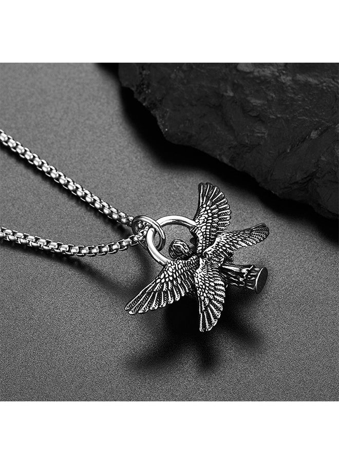 Beyond Retro Pendant Necklace, Anti Rust and Anti Fading Stainless Steel Necklace, Fashion Gift for Man (Silver)  - Image 4