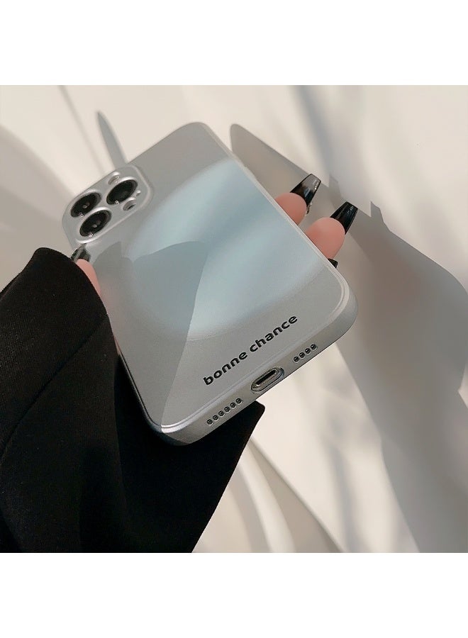 NIBEMINENT Blue Tint Protective TPU Case Cover For iPhone 16 Pro Max, Silver - Image 2