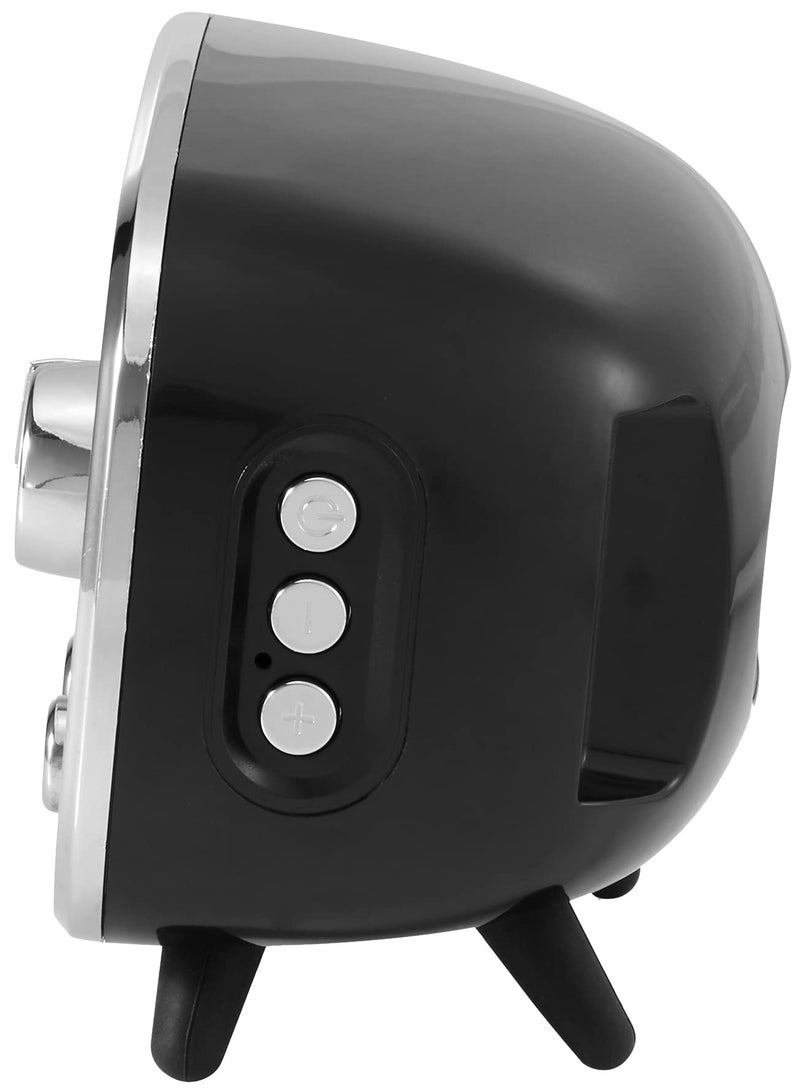 Crosley CR3039A-BK Rondo Retro Portable Rechargeable Bluetooth Speaker, Black - Image 4