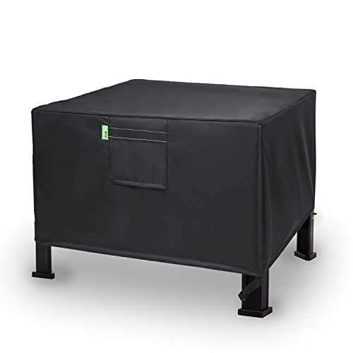 REDRICH Fire Pit Cover Square Heavy Duty Outdoor Firepit Cover Full Coverage Patio Outdoor Fireplace Cover Dustproof Anti UV and Waterproof 32L x 32W x 16H Black - Image 1