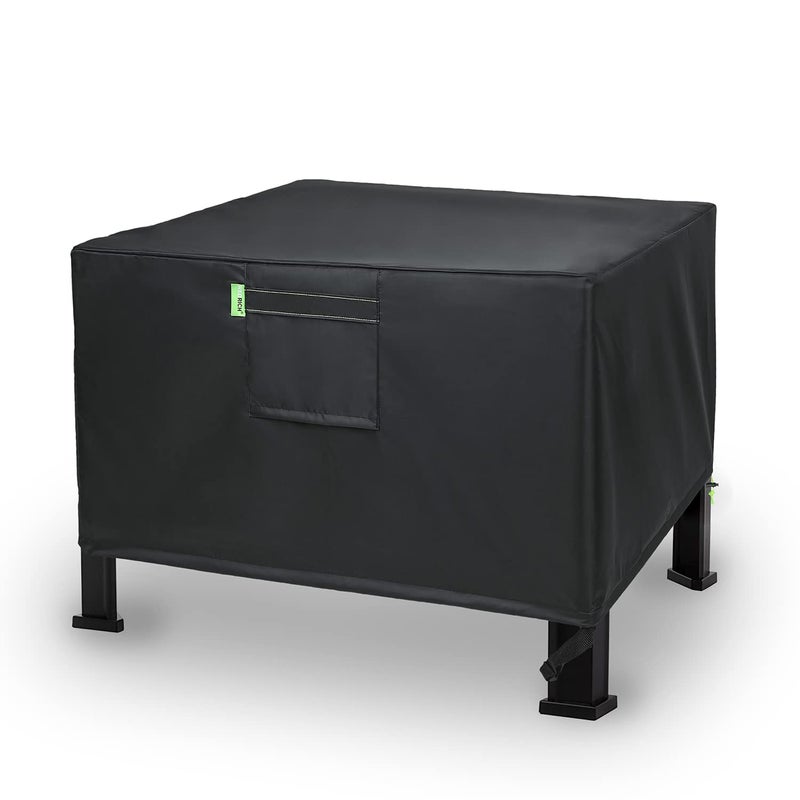 REDRICH Fire Pit Cover Square Heavy Duty Outdoor Firepit Cover Full Coverage Patio Outdoor Fireplace Cover Dustproof Anti UV and Waterproof 32L x 32W x 16H Black - Image 2