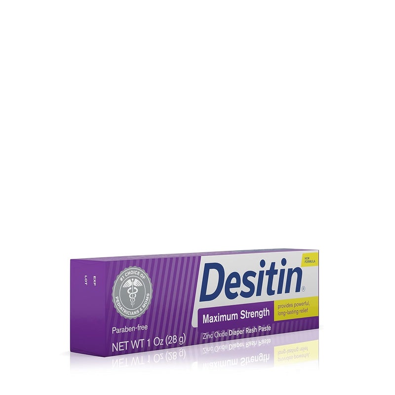 Desitin مرهم ديسيتين لعلاج طفح الحفاضات ديسيتين أقصى قوة معجون أصلي لعلاج طفح الحفاضات 1 أونصة - Image 3