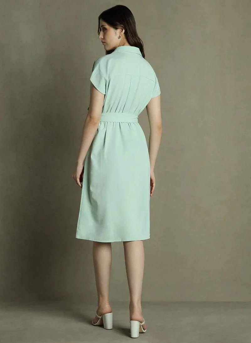 دينيس لينغو Mint Wrap Dress