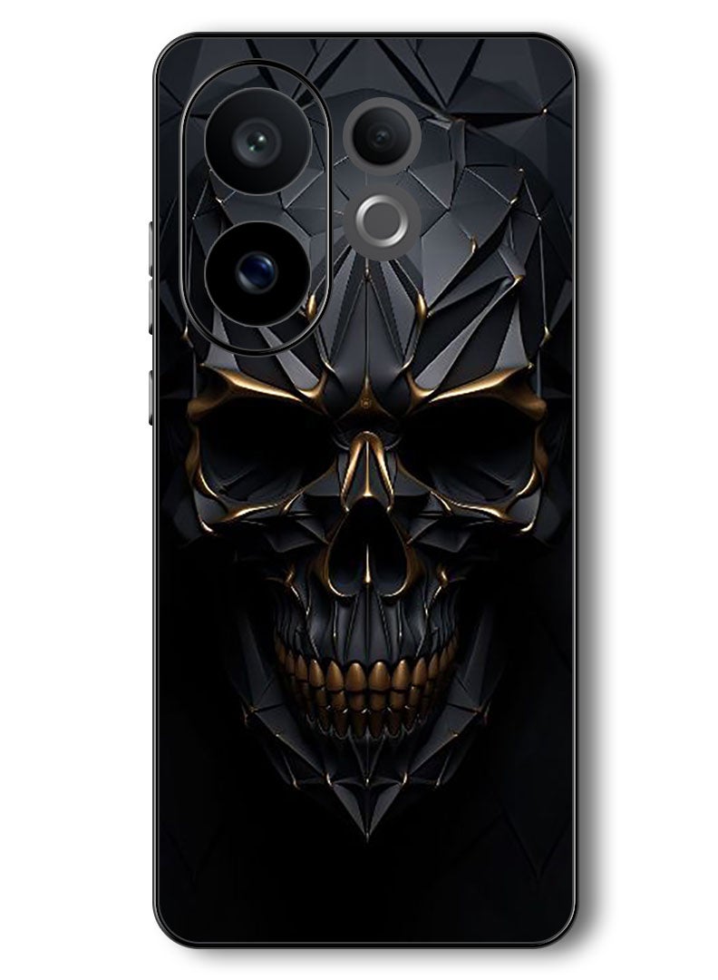 Theodor Case Compatible with Vivo V60 6.77 Inch Protection Shockproof Bumper Cover Skull Art - Image 1