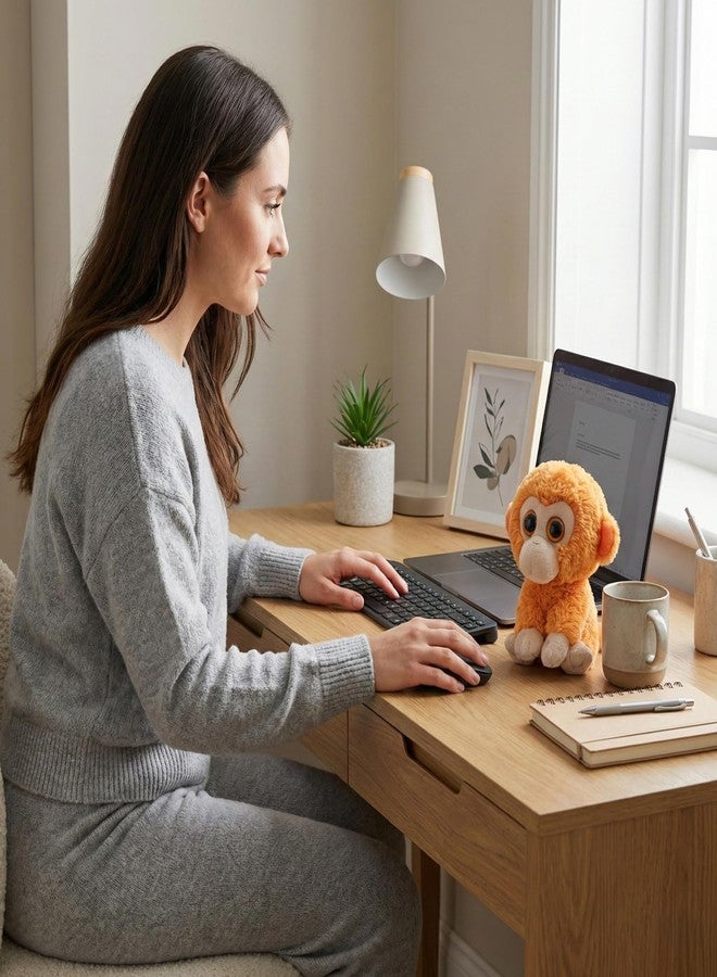 WEIGEDU Baby Small Monkey Toy Stuffed Animal, Cute Plush Gifts for Kids Birthday Bedtime Easter, 5.9" Yellow Golden - Image 3