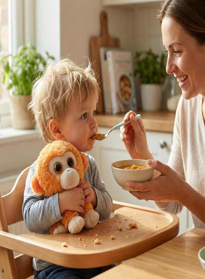 WEIGEDU Baby Small Monkey Toy Stuffed Animal, Cute Plush Gifts for Kids Birthday Bedtime Easter, 5.9" Yellow Golden - Image 4