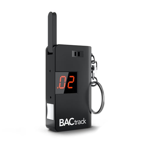 BACtrack Keychain Breathalyzer (Black) | Ultra-Portable Pocket Keyring Alcohol Tester for Personal Use - Image 1
