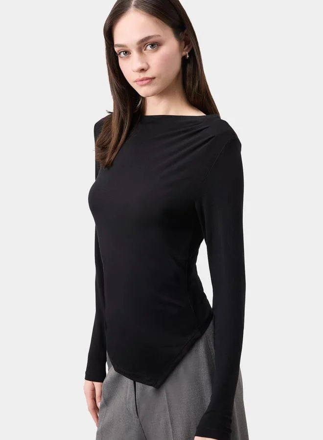 DeFacto DeFacto Women Black Long Sleeve Knitted T-Shirt