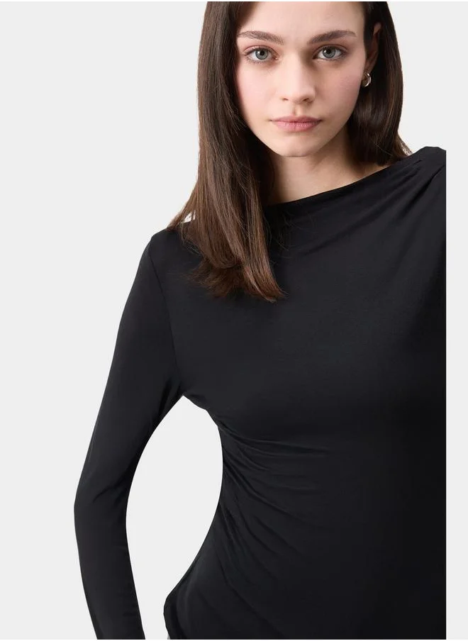 DeFacto DeFacto Women Black Long Sleeve Knitted T-Shirt