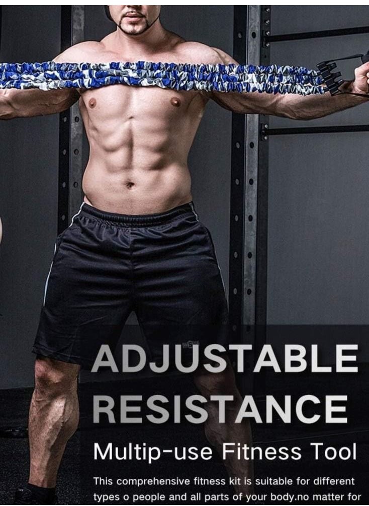 Adjustable Chest Resistance Bands, Bench Expander, Press Aid, Removable Latex Bands with Elastic Tube for Exercise.