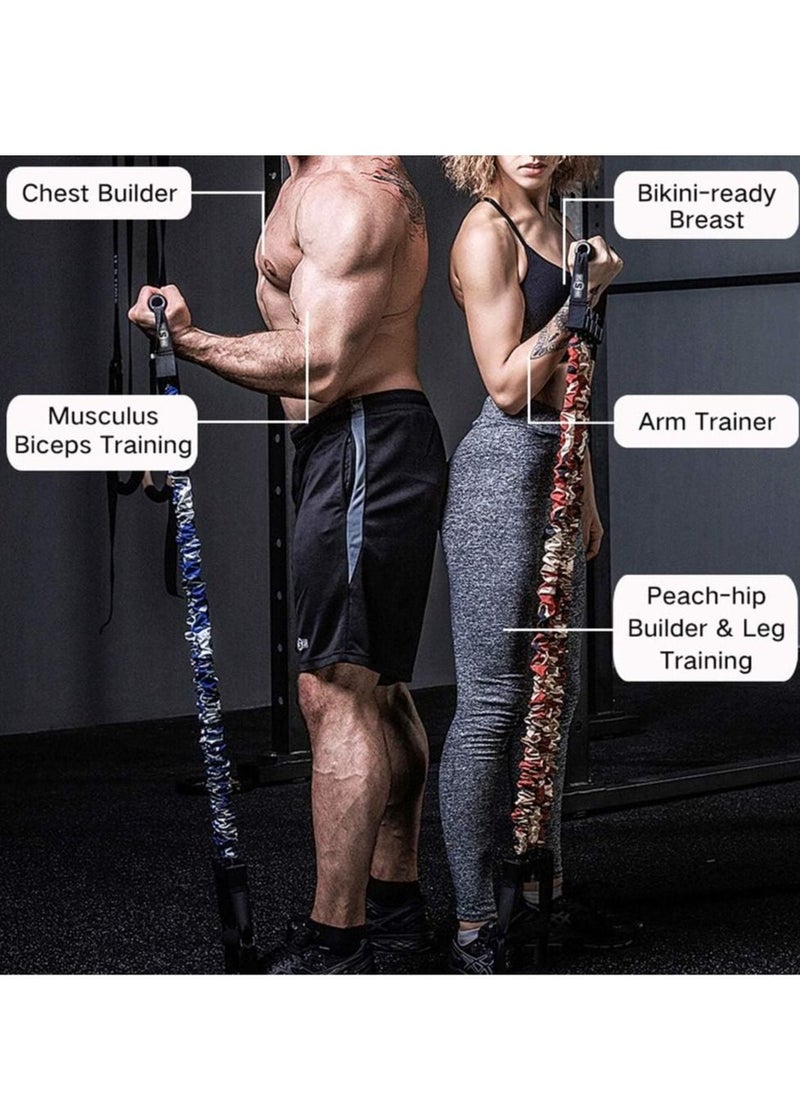 Adjustable Chest Resistance Bands, Bench Expander, Press Aid, Removable Latex Bands with Elastic Tube for Exercise.