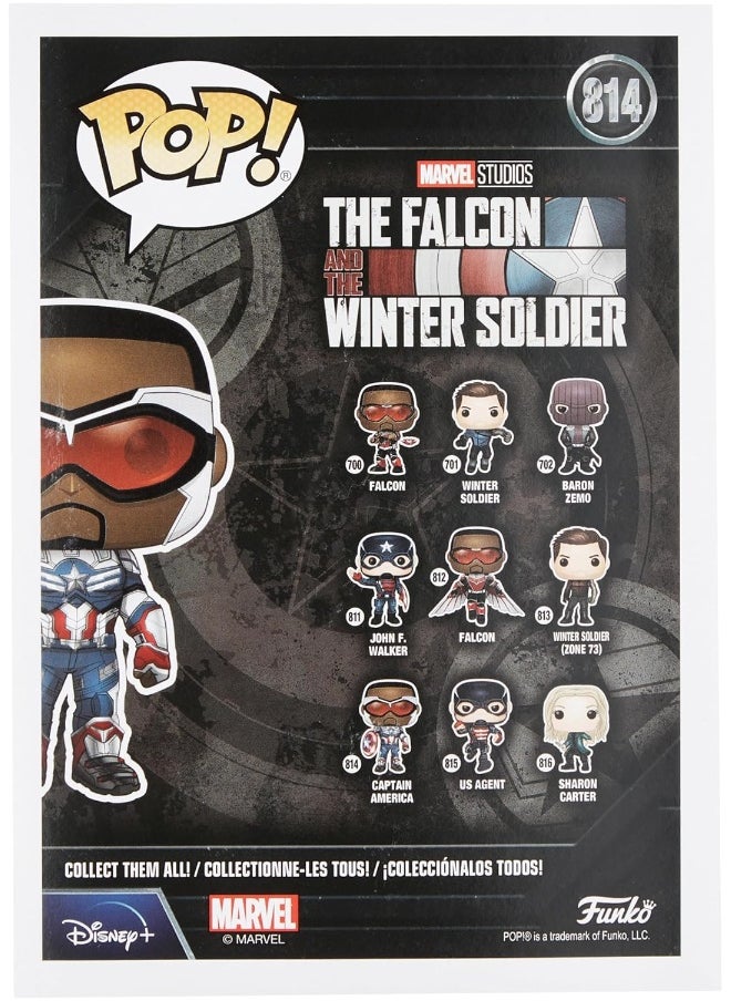 POP! Funko 51630 POP Marvel: The Falcon & The Winter Soldier - Captain America, Multicolor  - Image 3