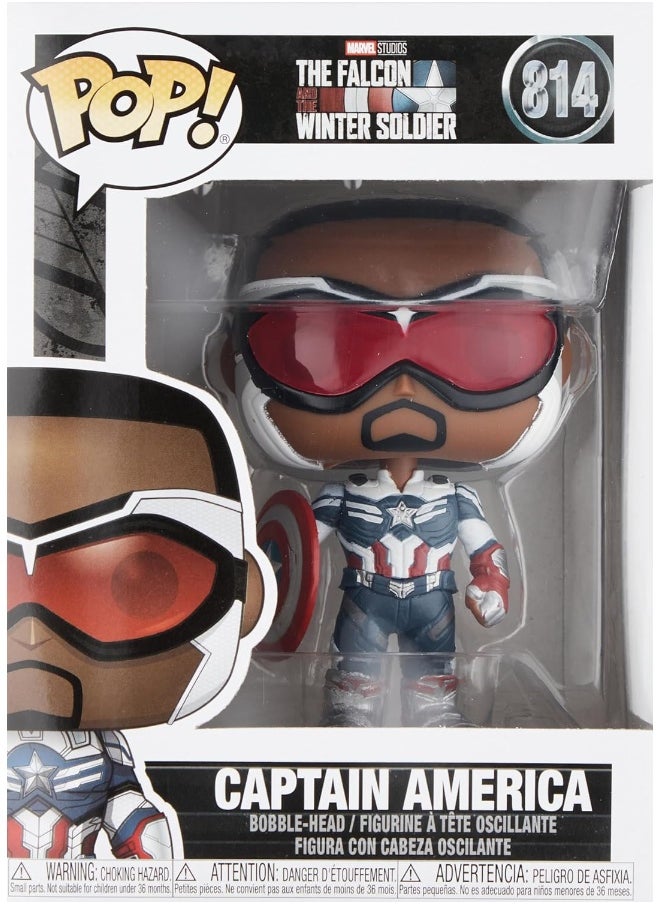POP! Funko 51630 POP Marvel: The Falcon & The Winter Soldier - Captain America, Multicolor  - Image 2