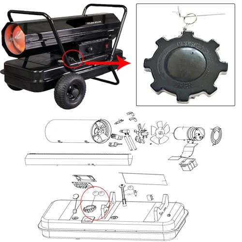 Irnyso lrnyso kerosene heater FUEL CAP ASSEMBLY FUEL CAP & GASKET 70-006-0100 70-006-0120 70-006-0125 26959 Fits Heat Star, Mr Heater, DW Remington Heatstream Dayton/Grainger Pro-Temp heater - Image 5