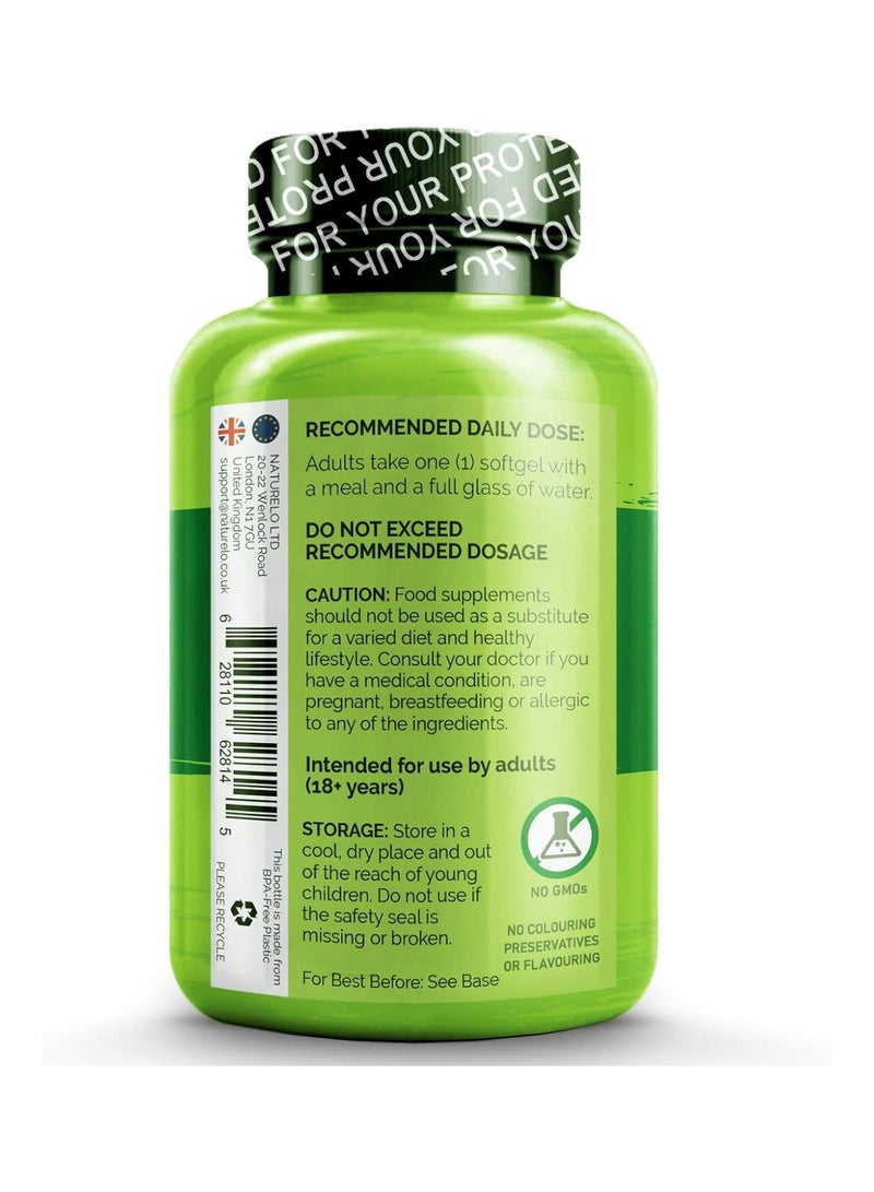NATURELO Omega-3 Triglyceride Fish Oil One Daily - 1100mg , Dietary Supplement Formulated to Support Heart, Brain & Eye Health -60 Softgels - Image 2