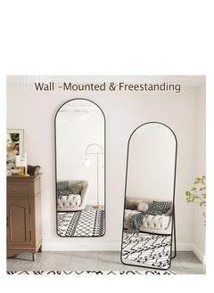 Generic Arched Full Length Mirror  Floor Big Standing Mirror, Against Wall for Bedroom,Dressing and Wall-Mounted Thin Frame Mirror  - Image 2