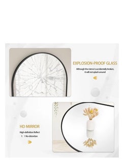 Generic Arched Full Length Mirror  Floor Big Standing Mirror, Against Wall for Bedroom,Dressing and Wall-Mounted Thin Frame Mirror  - Image 3