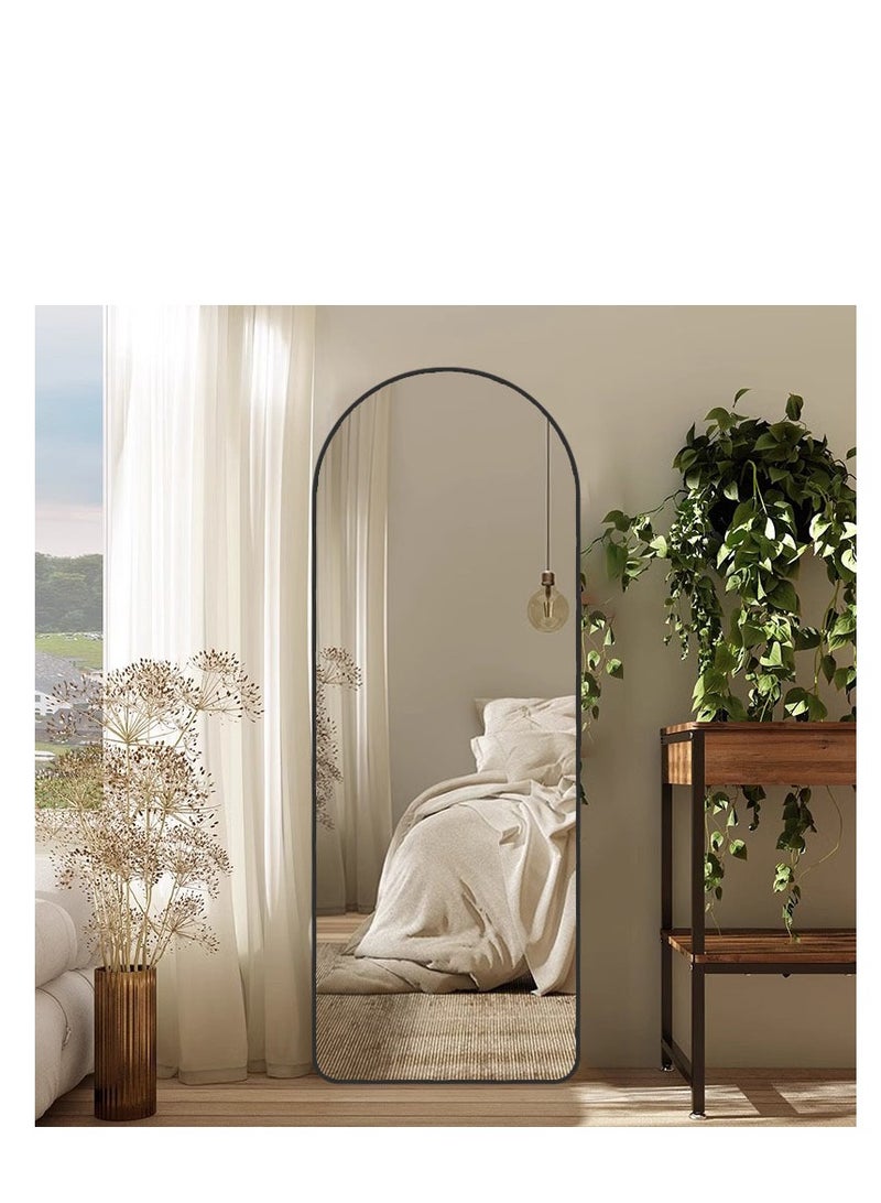 Full Length Mirror  Arched Aluminum alloy Large Standing Dressing Mirror Hanging Leaning Against Wall Mounted Mirror with Stand for Bedroom Locker Room Living Room - Image 3