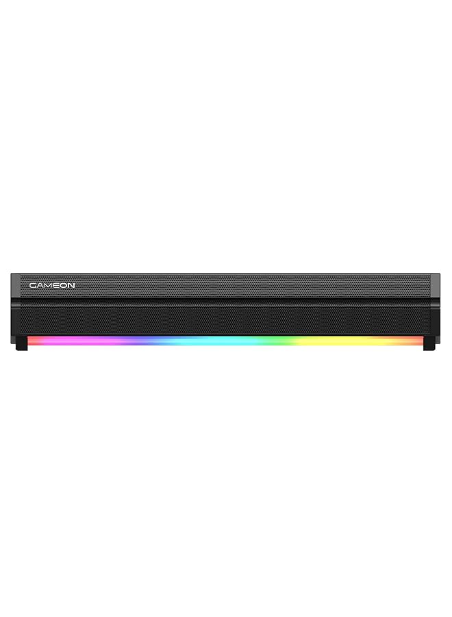 GameOn Sonicstorm X High Powered Wireless Bluetooth Sound Bar With Tws Rgb Lights And Long Battery Life Of 2400Mah 10M Range Aux In Tf Usb 52Mm Dual Horns Impedance 4Ohm 3 4 Hours Playtime - Image 1