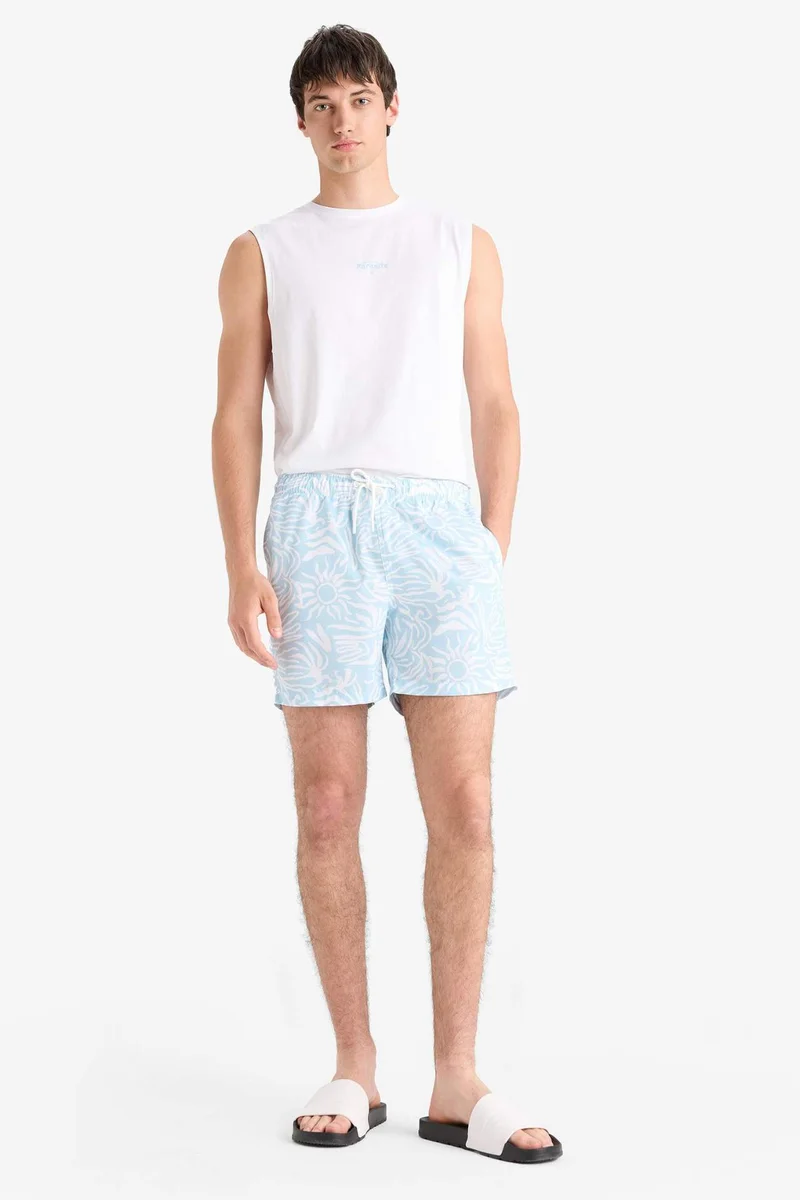 DeFacto Printed Short Swim Shorts