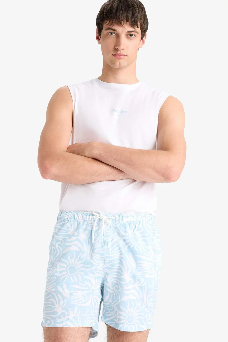 Defacto  Printed Short Swim Shorts for Men | Best Price UAE