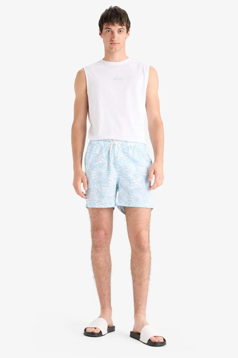 DeFacto Printed Short Swim Shorts