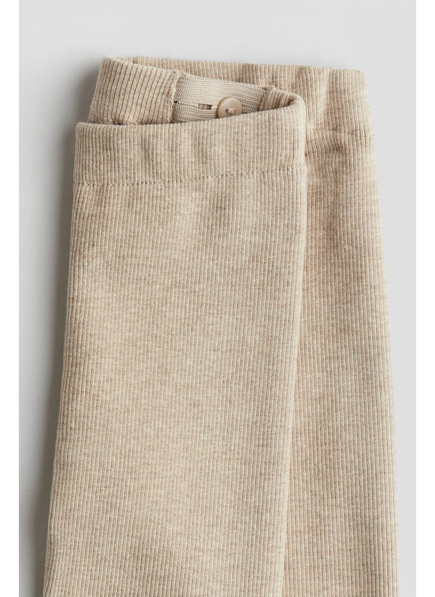 H&M Ribbed Cotton Leggings