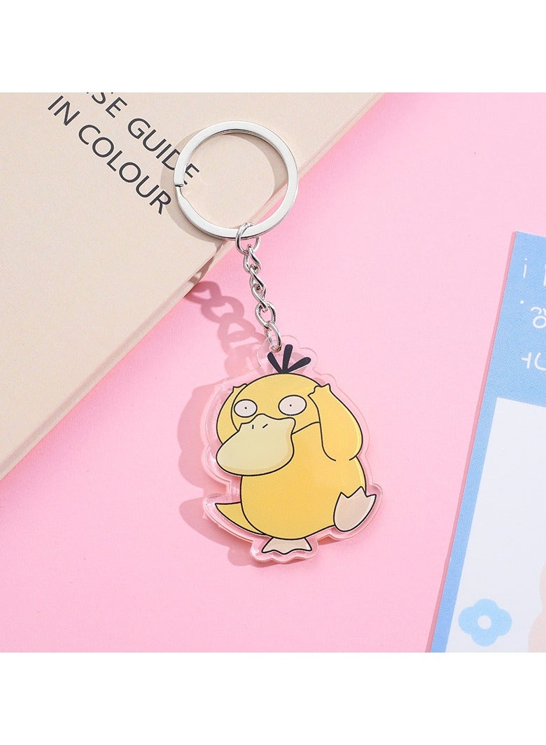1-Piece Pokemon Psyduck Acrylic Keychain