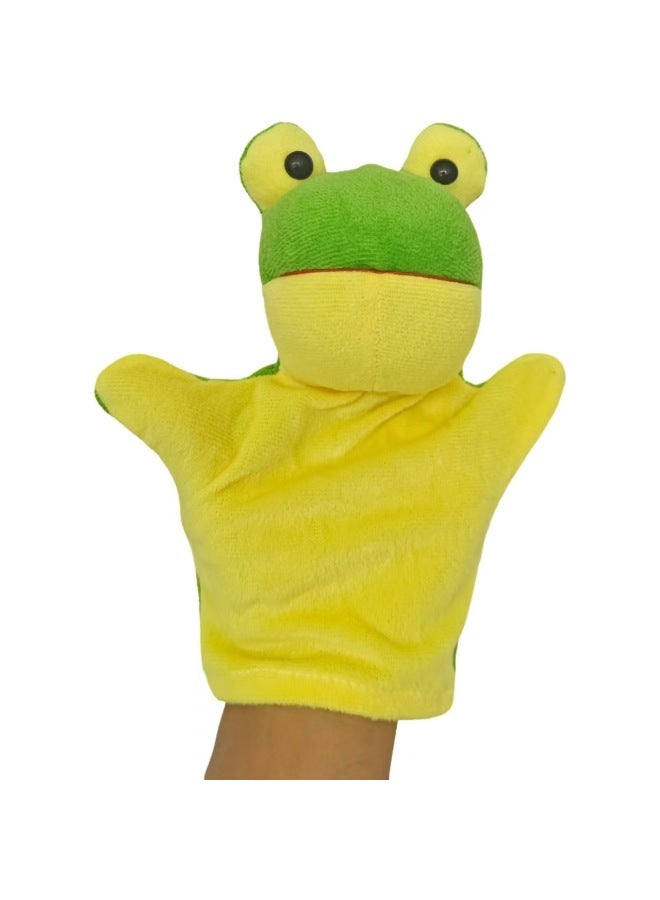 Animal Hand Doll Kindergarten Parent-Child Performance Storytelling Vigor Toys Gloves Doll Dubbing Interactive Teaching Aids Hand Doll-Color:Frog