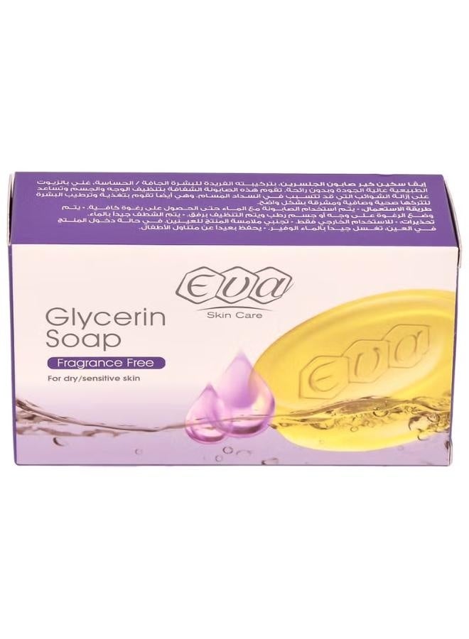 إيفا EVA SKIN CARE FRAGRANCE FREE GLYCERIN SOAP 120GM
