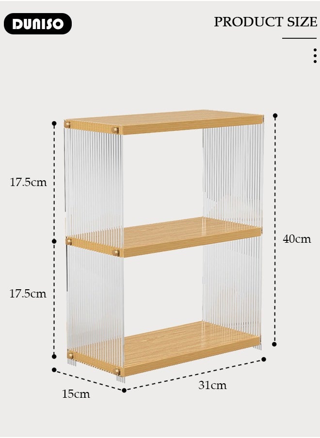DUNISO 3-Tier Countertop Organizer, Acrylic Bathroom Organizer Countertop Vanity Organizer, Kitchen Spice Counter Organizers, Countertop Cup Holder for Bedroom Bathroom Living Room  - Image 4